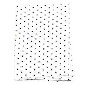 Pottery Barn Kids Stars Twin Flat Sheet 100% Cotton White Navy Blue Space Soft